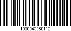 Código de barras (EAN, GTIN, SKU, ISBN): '1000043358112'