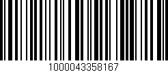 Código de barras (EAN, GTIN, SKU, ISBN): '1000043358167'