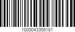 Código de barras (EAN, GTIN, SKU, ISBN): '1000043358181'