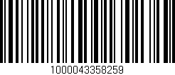 Código de barras (EAN, GTIN, SKU, ISBN): '1000043358259'