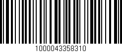 Código de barras (EAN, GTIN, SKU, ISBN): '1000043358310'