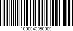 Código de barras (EAN, GTIN, SKU, ISBN): '1000043358389'