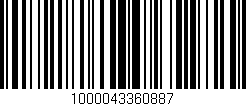 Código de barras (EAN, GTIN, SKU, ISBN): '1000043360887'