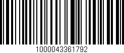 Código de barras (EAN, GTIN, SKU, ISBN): '1000043361792'