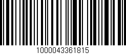Código de barras (EAN, GTIN, SKU, ISBN): '1000043361815'