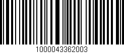 Código de barras (EAN, GTIN, SKU, ISBN): '1000043362003'