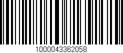 Código de barras (EAN, GTIN, SKU, ISBN): '1000043362058'