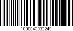 Código de barras (EAN, GTIN, SKU, ISBN): '1000043362249'