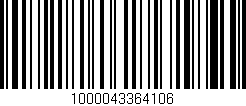 Código de barras (EAN, GTIN, SKU, ISBN): '1000043364106'