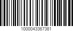 Código de barras (EAN, GTIN, SKU, ISBN): '1000043367381'