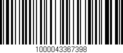 Código de barras (EAN, GTIN, SKU, ISBN): '1000043367398'
