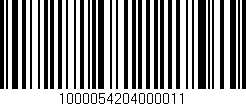 Código de barras (EAN, GTIN, SKU, ISBN): '1000054204000011'