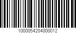 Código de barras (EAN, GTIN, SKU, ISBN): '1000054204000012'