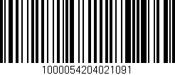 Código de barras (EAN, GTIN, SKU, ISBN): '1000054204021091'