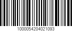 Código de barras (EAN, GTIN, SKU, ISBN): '1000054204021093'