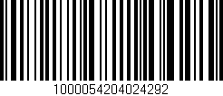 Código de barras (EAN, GTIN, SKU, ISBN): '1000054204024292'