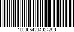 Código de barras (EAN, GTIN, SKU, ISBN): '1000054204024293'