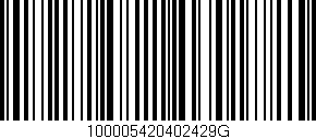 Código de barras (EAN, GTIN, SKU, ISBN): '100005420402429G'