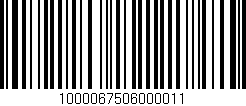Código de barras (EAN, GTIN, SKU, ISBN): '1000067506000011'