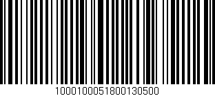 Código de barras (EAN, GTIN, SKU, ISBN): '1000100051800130500'