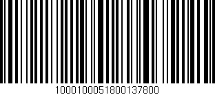 Código de barras (EAN, GTIN, SKU, ISBN): '1000100051800137800'