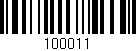 Código de barras (EAN, GTIN, SKU, ISBN): '100011'