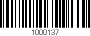 Código de barras (EAN, GTIN, SKU, ISBN): '1000137'