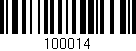 Código de barras (EAN, GTIN, SKU, ISBN): '100014'