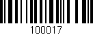 Código de barras (EAN, GTIN, SKU, ISBN): '100017'
