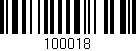 Código de barras (EAN, GTIN, SKU, ISBN): '100018'