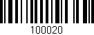 Código de barras (EAN, GTIN, SKU, ISBN): '100020'