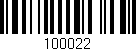 Código de barras (EAN, GTIN, SKU, ISBN): '100022'