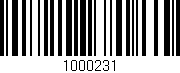 Código de barras (EAN, GTIN, SKU, ISBN): '1000231'