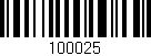 Código de barras (EAN, GTIN, SKU, ISBN): '100025'