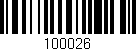 Código de barras (EAN, GTIN, SKU, ISBN): '100026'