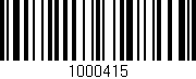 Código de barras (EAN, GTIN, SKU, ISBN): '1000415'