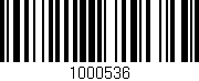 Código de barras (EAN, GTIN, SKU, ISBN): '1000536'
