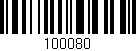 Código de barras (EAN, GTIN, SKU, ISBN): '100080'