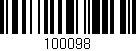 Código de barras (EAN, GTIN, SKU, ISBN): '100098'