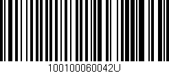 Código de barras (EAN, GTIN, SKU, ISBN): '100100060042U'