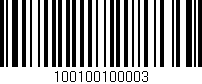 Código de barras (EAN, GTIN, SKU, ISBN): '100100100003'