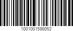 Código de barras (EAN, GTIN, SKU, ISBN): '1001001598052'