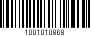 Código de barras (EAN, GTIN, SKU, ISBN): '1001010868'