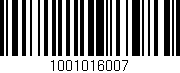 Código de barras (EAN, GTIN, SKU, ISBN): '1001016007'