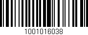 Código de barras (EAN, GTIN, SKU, ISBN): '1001016038'