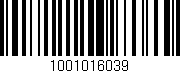 Código de barras (EAN, GTIN, SKU, ISBN): '1001016039'