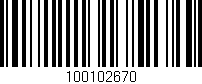 Código de barras (EAN, GTIN, SKU, ISBN): '100102670'