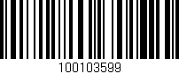 Código de barras (EAN, GTIN, SKU, ISBN): '100103599'