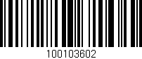 Código de barras (EAN, GTIN, SKU, ISBN): '100103602'