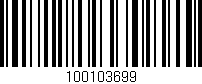 Código de barras (EAN, GTIN, SKU, ISBN): '100103699'